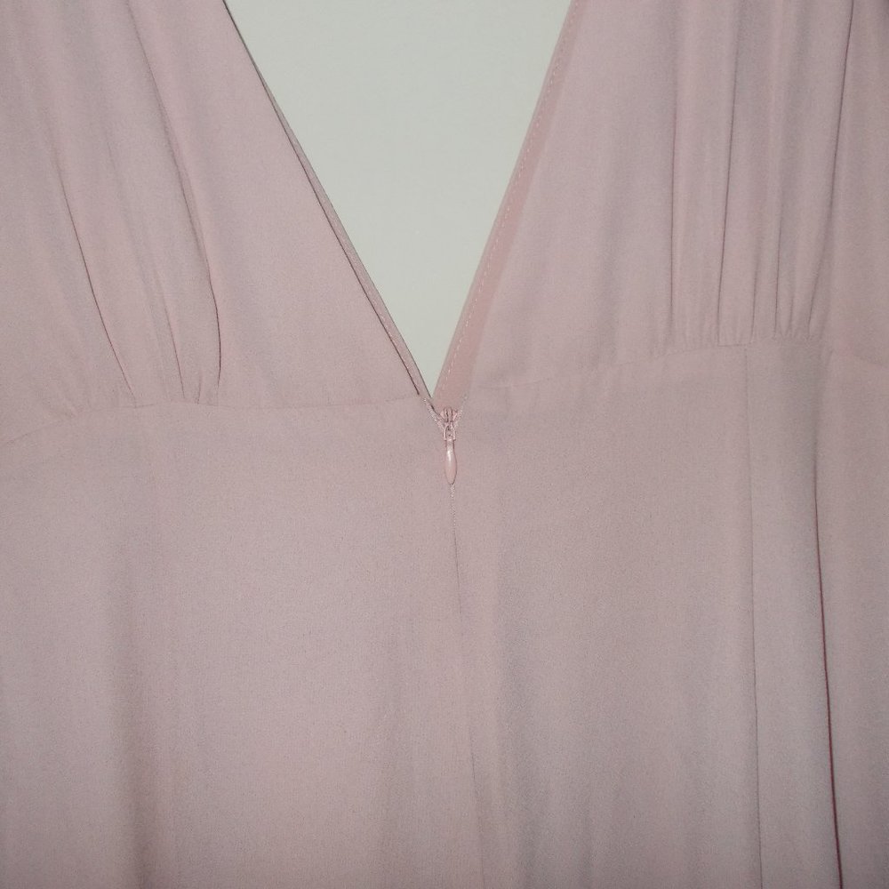 Wayf Kiara Empire Plunge Gown Rose Size Medium - Picture 5 of 8